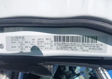 2015 Jeep Cherokee Limited from USA, damaged, VIN 1C4PJMDS5FW718342